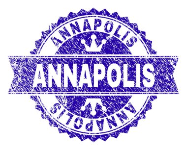 Dokulu Annapolis damga mühür kurdele ile çizik