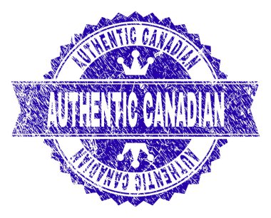 Grunge otantik Kanada damga mühür kurdele ile dokulu