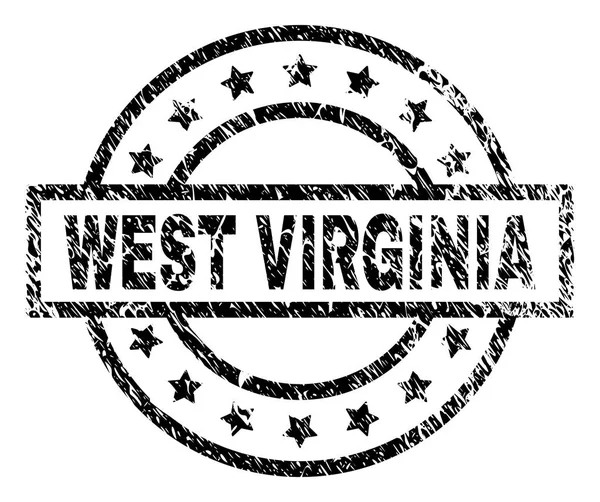 Гранж текстурованою печатка штамп Західна Вірджинія — стоковий вектор