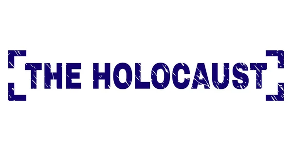 Grunge szerkezetű a holokauszt pecsétbélyeg között sarkok — Stock Vector
