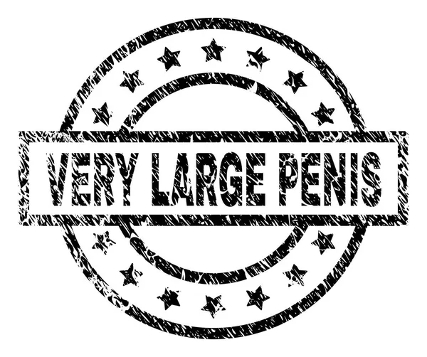 Sello de sello de PENIS muy grande con textura rayada — Vector de stock