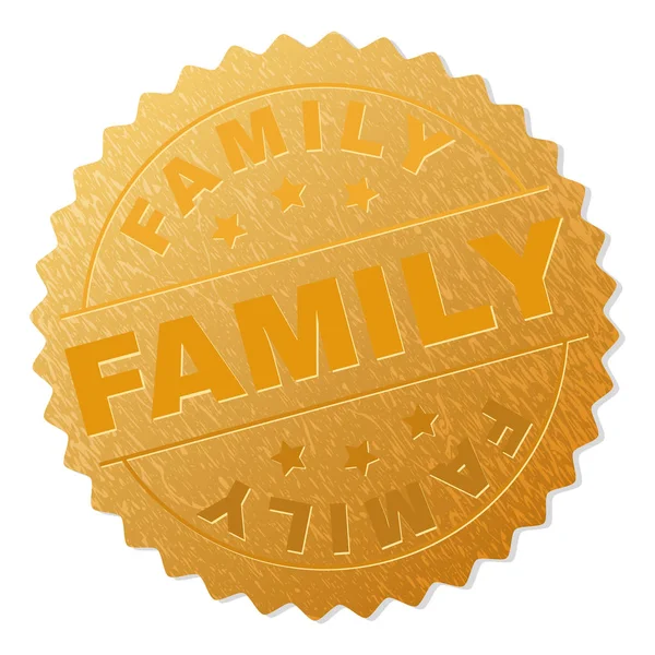 황금 가족 메달 스탬프 — 스톡 벡터