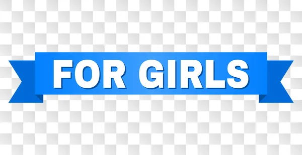 Blue Ribbon med för flickor bildtext — Stock vektor