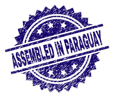 Paraguay damga mühür içinde monte dokulu çizik