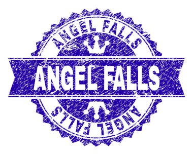 Çizik dokulu Angel Falls mühür ile kurdele pul