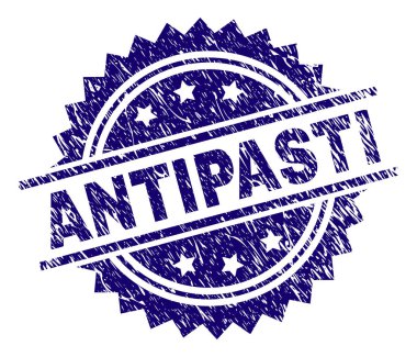 Çizik dokulu Antipasti damga mühür