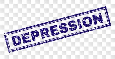 Grunge depresyon dikdörtgen damgası