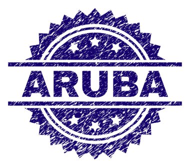 Grunge Aruba damga mühür dokulu