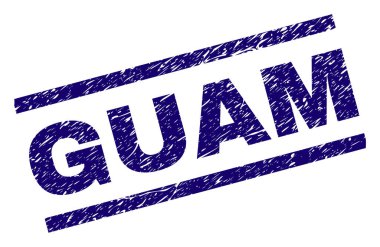 Dokulu Guam damga mühür çizik