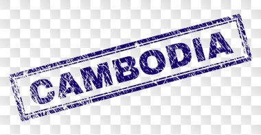 Çizik Kamboçya dikdörtgen damgası