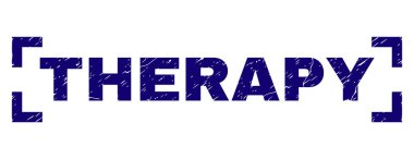 Dokulu terapi damga mühür köşeleri içinde çizik