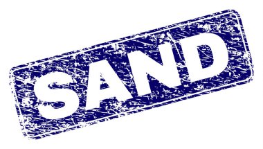 Yuvarlatılmış dikdörtgen damga çizilmiş kum çerçeveli