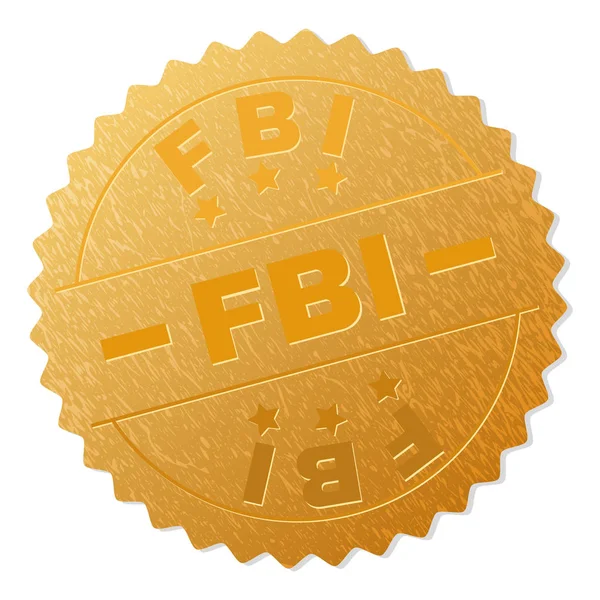 Gold FBI Medal Stamp — Stock Vector