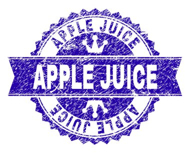 Grunge elma suyu damga mühür kurdele ile dokulu