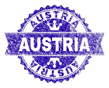 Dokulu Avusturya damga mühür kurdele ile çizik