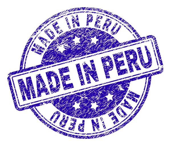 Грандж текстурований MADE IN PERU Штамп ущільнення — стоковий вектор