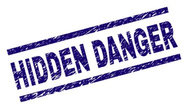 Grunge gizli tehlike damga mühür dokulu