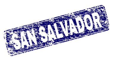 Yuvarlatılmış dikdörtgen damga çizilmiş San Salvador çerçeveli