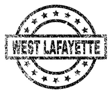 Dokulu West Lafayette damga mühür çizik