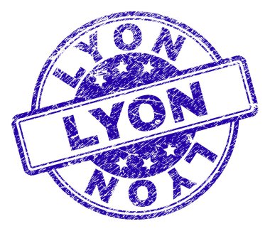 Grunge Lyon damga mühür dokulu