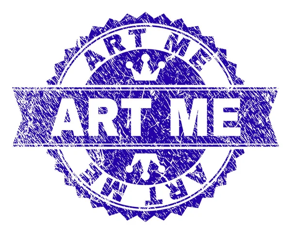 Grunge Texturé ART ME Stamp Seal avec ruban — Image vectorielle