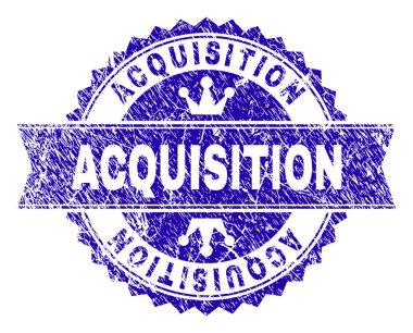 Grunge edinme damga mühür kurdele ile dokulu