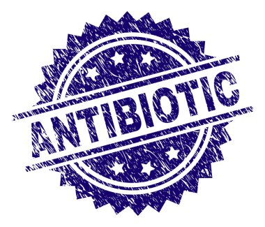 Grunge antibiyotik damga mühür dokulu