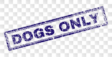 Çizik köpekler tek dikdörtgen damgası