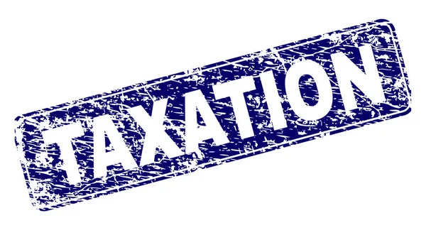 Grunge TAXATION Incorniciato Rettangolo arrotondato Francobollo — Vettoriale Stock