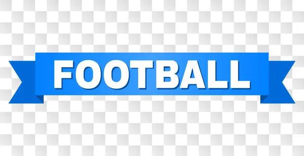 Blauer Streifen mit Fußball-Bildunterschrift — Stockvektor