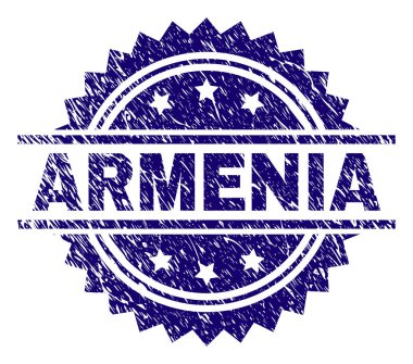 Grunge Ermenistan damga mühür dokulu