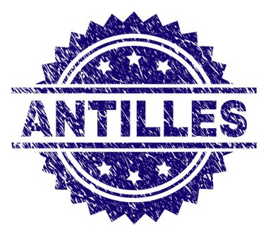 Dokulu Antilleri damga mühür çizik