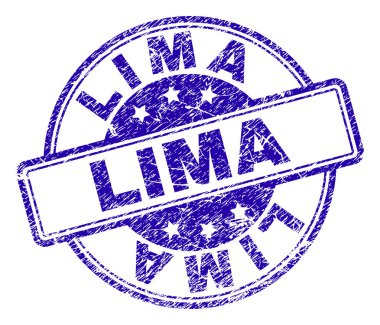 Grunge Lima damga mühür dokulu