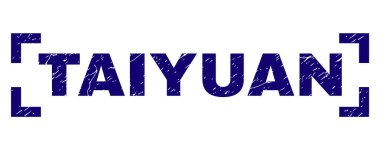 Grunge Taiyuan damga mühür köşeleri içinde dokulu