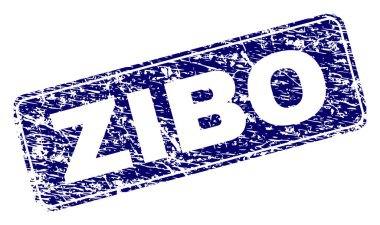 Yuvarlatılmış dikdörtgen damga çizilmiş Zibo çerçeveli