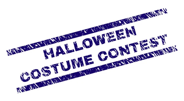 Grunge texturerat Halloweenkostym Contest stämpelplatta — Stock vektor