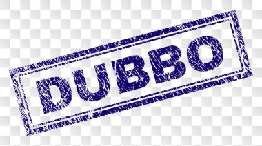 Grunge Dubbo dikdörtgen damgası