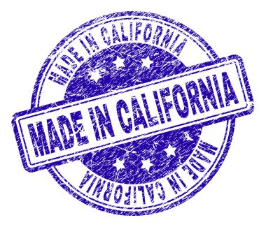 Grunge dokulu Made ın California damga mühür