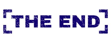 Çizik sonunda damga mühür köşeler arasında dokulu