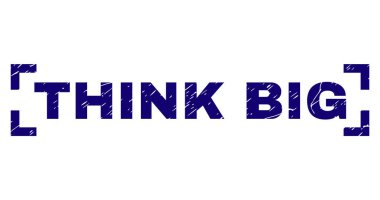 Grunge köşeleri içine düşünmek büyük damga mühür dokulu