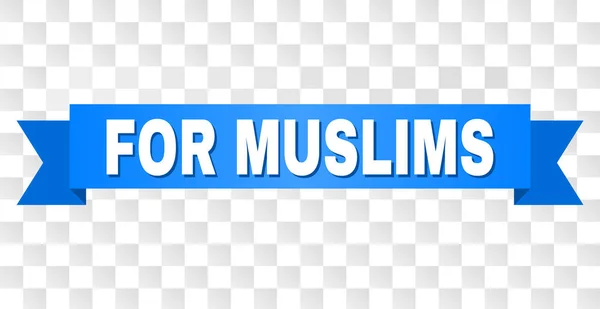 Rayas azules con texto FOR MUSLIMS — Vector de stock