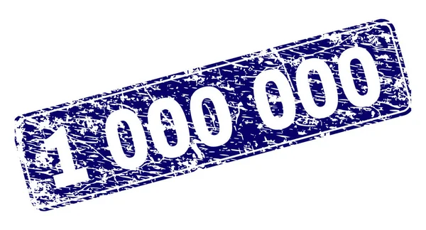 Grunge 1 000 000 Sello de rectángulo redondeado enmarcado — Vector de stock
