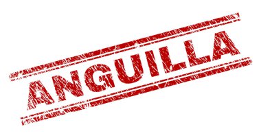 Grunge Anguilla damga mühür dokulu