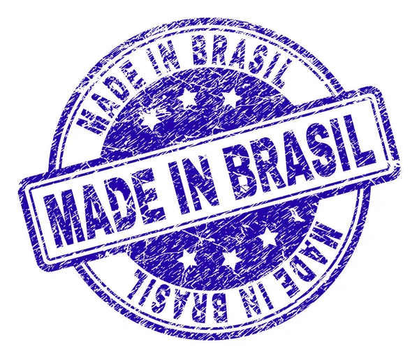 Grunge Texturé MADE IN BRASIL Stamp Seal — Image vectorielle