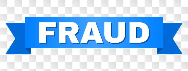 Ruban bleu avec titre FRAUD — Image vectorielle