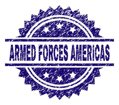 Grunge silahlı kuvvetler Amerika damga mühür dokulu