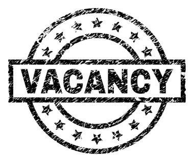 Dokulu Vacancy damga mühür çizik