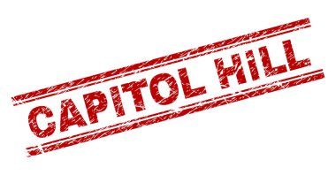 Dokulu Capitol Hill damga mühür çizik