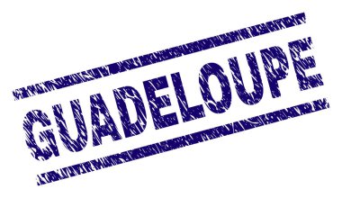 Dokulu Guadeloupe damga mühür çizik