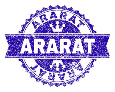 Grunge Ararat damga mühür kurdele ile dokulu